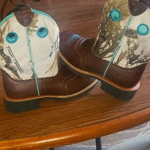 Ariat Fatbaby Womens Size 8 Shoes Brown/baby Leather Western Cowboy Short Boot